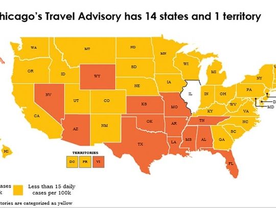 14 stanów znów na chicagowskiej liście kwarantanny