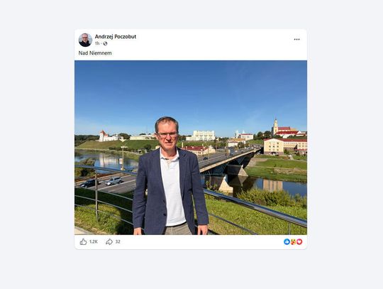 Andrzej Poczobut wyjechał na Białoruś; opublikował zdjęcie z Grodna