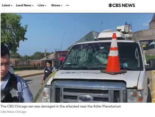 Atak na ekipę telewizji CBS 2 przy chicagowskim planetarium