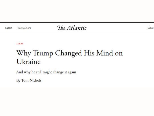 „Atlantic”: Trump twierdzi, że zmienił zdanie w sprawie Ukrainy; to raczej zasłona dymna