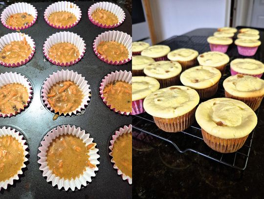 Babeczki marchewkowe z sernikiem