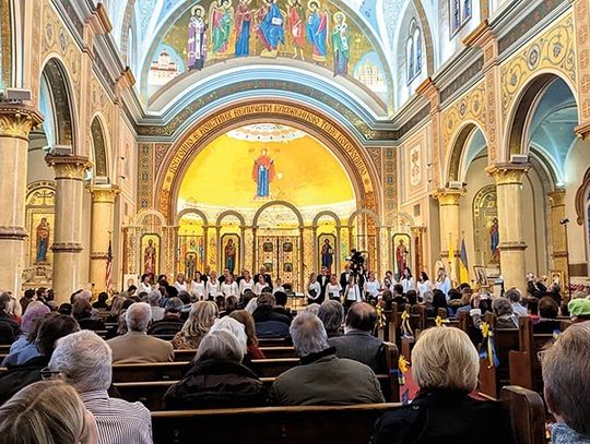 Burmistrz Chicago Lori Lightfoot w katedrze św. Mikołaja zapewniła o wsparciu dla Ukrainy