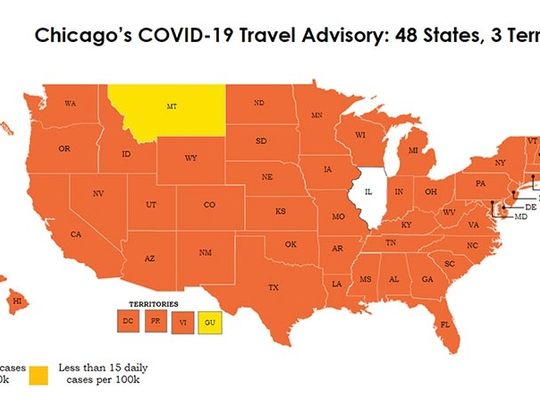 Cały kraj oprócz Montany i Guamu na chicagowskiej liście kwarantanny