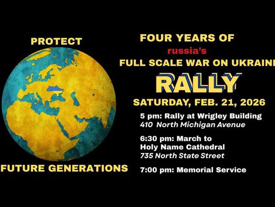 Chicago upamiętnia czwartą rocznicę wojny w Ukrainie