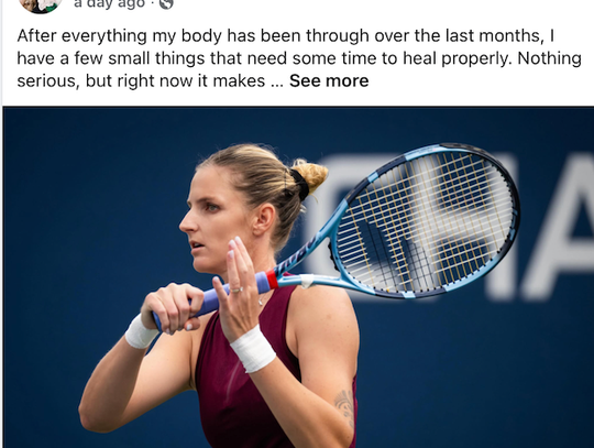 Czeska tenisistka Karolína Pliskova zakończyła sezon