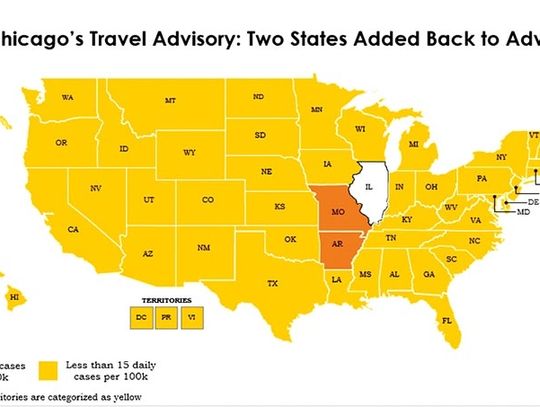 Dwa stany powróciły na chicagowską listę kwarantanny