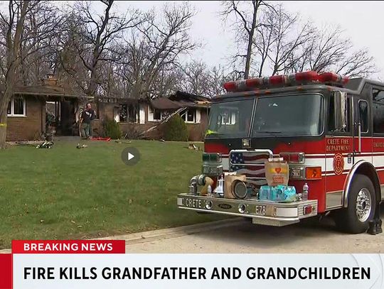 Dziadek z wnuczkami zginął w pożarze domu w Crete