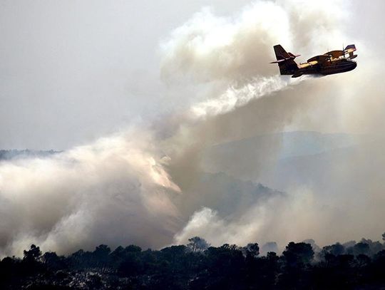 Grecja. Rozbił się samolot pożarniczy typu Canadair, na pokładzie było dwóch pilotów