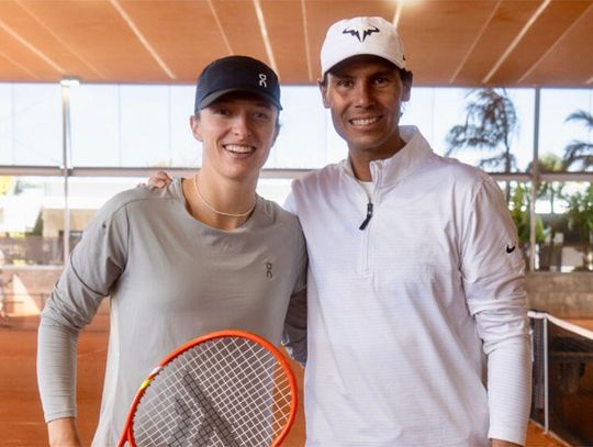 Iga Świątek trenowała pod okiem Rafaela Nadala