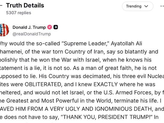 Iran. Szef MSZ potępił Trumpa za wypowiedź o ajatollahu Chameneim