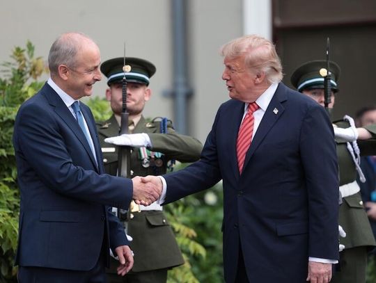 Irlandia. Prezydent Donald Trump przybył do Dublina