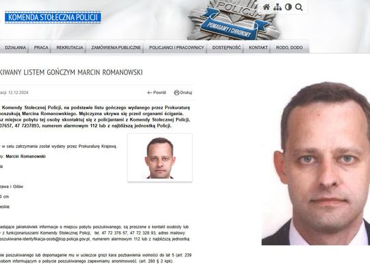 Jest ponowny Europejski Nakaz Aresztowania wobec posła PiS i byłego wiceszefa MS Marcina Romanowskiego