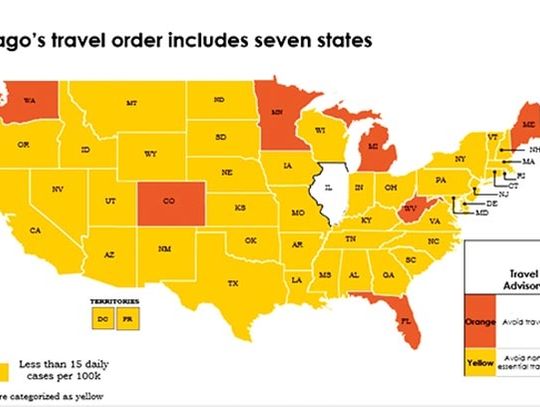 Już tylko 7 stanów na chicagowskiej liście kwarantanny