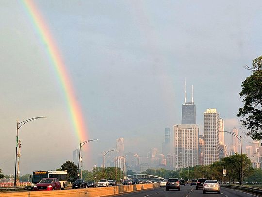Tęcza na Chicago 4 czerwca