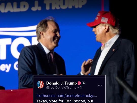 Kandydat Donalda Trumpa Ken Paxton wygrał prawybory na senatora z Teksasu Kandydat Donalda Trumpa Ken Paxton wygrał prawybory na senatora z Teksasu