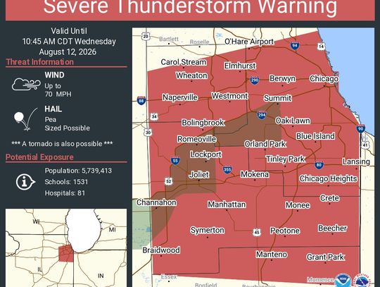 Kolejna fala gwałtownych burz możliwa w Chicago i na przedmieściach
