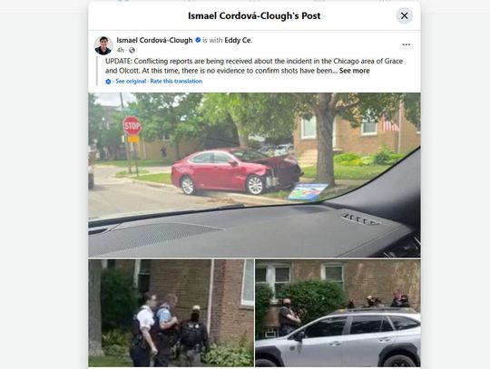 Kolejny pościg ICE na północnym zachodzie Chicago zakończony wypadkiem, auto uderzyło w drzewo