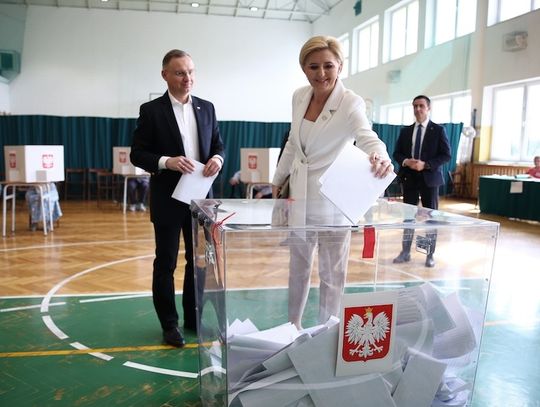 Kraków. Prezydent Andrzej Duda zagłosował w wyborach samorządowych