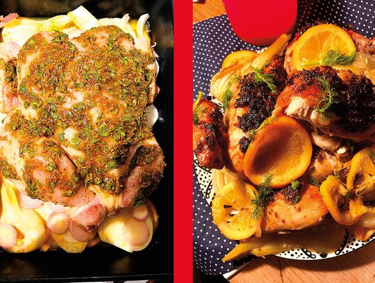 Kurczak z pomarańczami i koprem włoskim Kurczak z pomarańczami i koprem włoskim