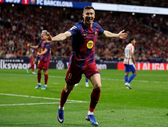 Liga hiszpańska - gol Lewandowskiego dał Barcelonie wygraną z Atletico