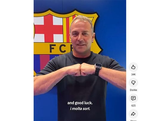 Liga hiszpańska - koledzy z Barcelony i trener żegnają Lewandowskiego jego „cieszynką”