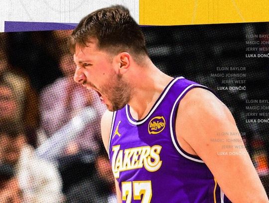 Liga NBA - derbowa porażka Lakers, kontuzja Doncica