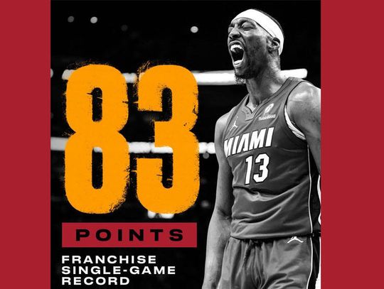 Liga NBA -  historyczny popis Adebayo – 83 punkty