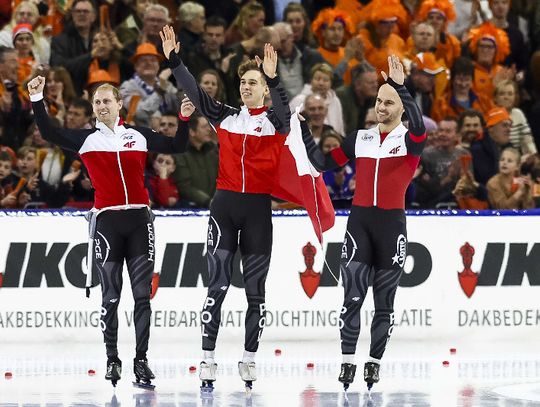ME w łyżwiarstwie szybkim - złoto drużyny sprinterskiej z rekordem Polski i toru w Heerenveen