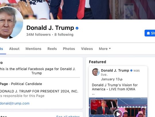 Meta zdjęła ograniczenia z kont Trumpa na Facebooku i Instagramie