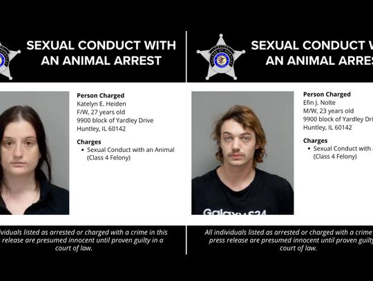 Mieszkańcy Huntley z zarzutami po nagraniu czynów seksualnych z psem