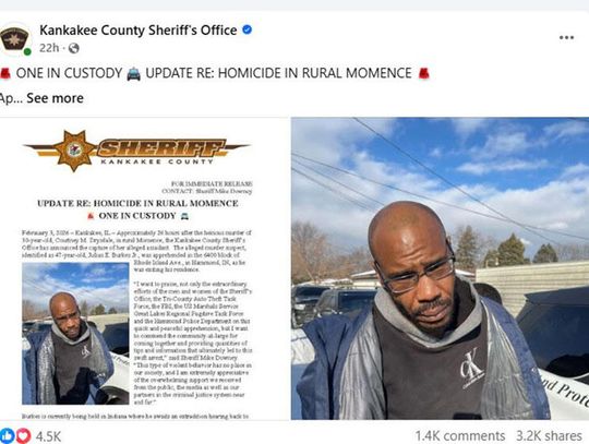 Mieszkaniec Indiany aresztowany w sprawie morderstwa właścicielki baru w powiecie Kankakee