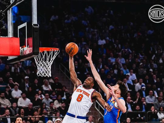 NBA - porażka Knicks z mistrzami z Oklahoma City, Sochan bez punktów