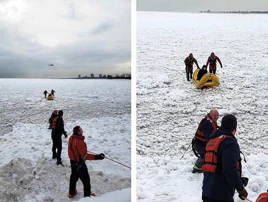 Nie wiedział, że idzie po zamarzniętym jeziorze Michigan