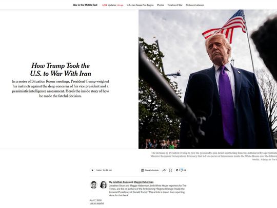 „NYT”: Trump podjął decyzję o wojnie z Iranem mimo ostrzeżeń części doradców