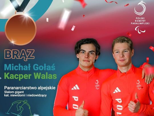Paralimpiada - brązowy medal Gołasia w slalomie gigancie