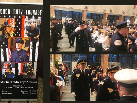 Pogrzeb chicagowskiego strażaka przełożony, jego żona urodziła córkę