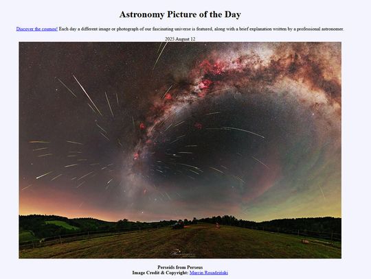 Polak autorem zdjęcia dnia NASA