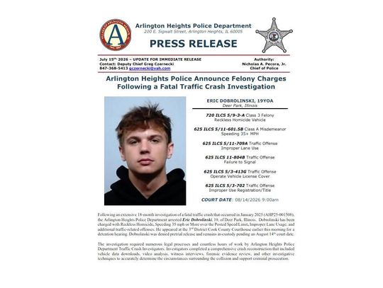 Polak oskarżony o spowodowanie śmiertelnego wypadku w Arlington Heights