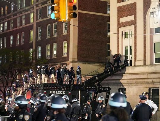 Policja zatrzymała uczestników demonstracji propalestyńskiej na Uniwersytecie Columbia