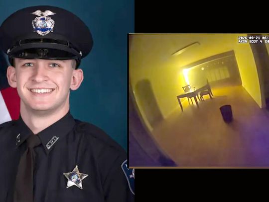 Policjant Justin Cebulski uratował siedem osób z pożaru w Aurorze (WIDEO)