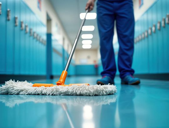 Pracownik sprzątający szkołę na przedmieściach aresztowany za grożenie uczniom nożem