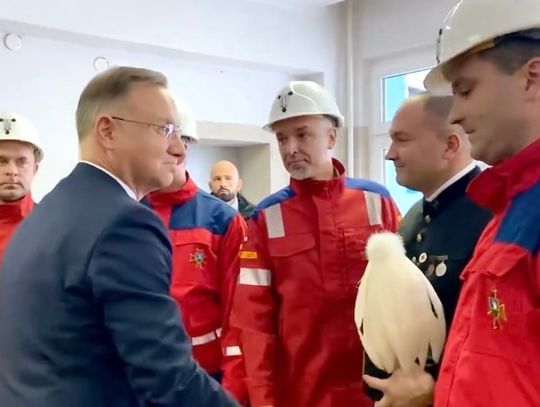 Prezydent Duda: Dziękuję górnikom za całoroczny wysiłek (WIDEO)