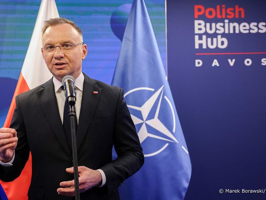 Prezydent Duda: rozmowy w Davos m.in. o bezpieczeństwie, działaniach nowej administracji USA i wojnie w Ukrainie