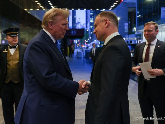 Prezydent Duda: spotkanie z Trumpem było przyjacielskie, w miłej atmosferze