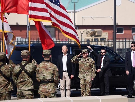 Prezydent Duda złożył wizytę w Fort Stewart