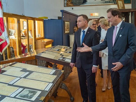 Prezydent RP z pierwszą damą w chicagowskim Muzeum Polskim w Ameryce