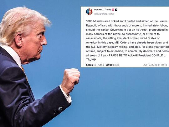 Prezydent Trump: całkowicie zniszczymy wszystkie części Iranu