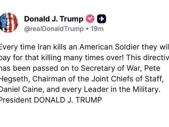 Prezydent Trump: gdy Iran zabije naszego żołnierza, poniesie dużo gorsze konsekwencje