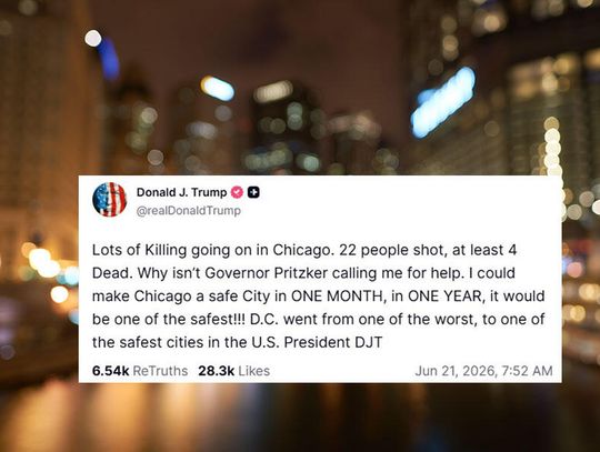 Prezydent Trump o strzelaninach w Chicago: mógłbym uczynić to miasto bezpiecznym