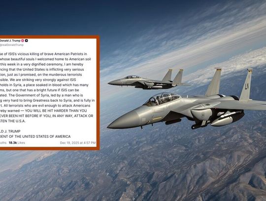 Prezydent Trump: prowadzimy silne uderzenia przeciwko Państwu Islamskiemu w Syrii